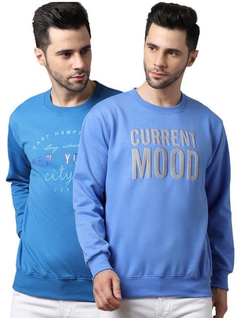 vimal jonney blue regular fit printed sweatshirts - pack of 2