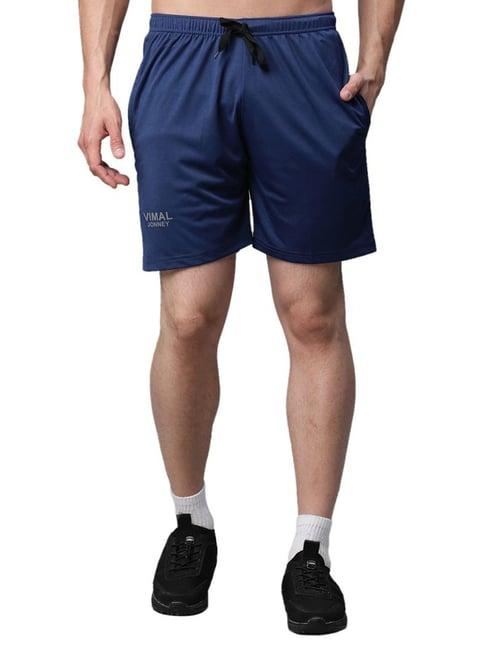 vimal jonney blue slim fit shorts