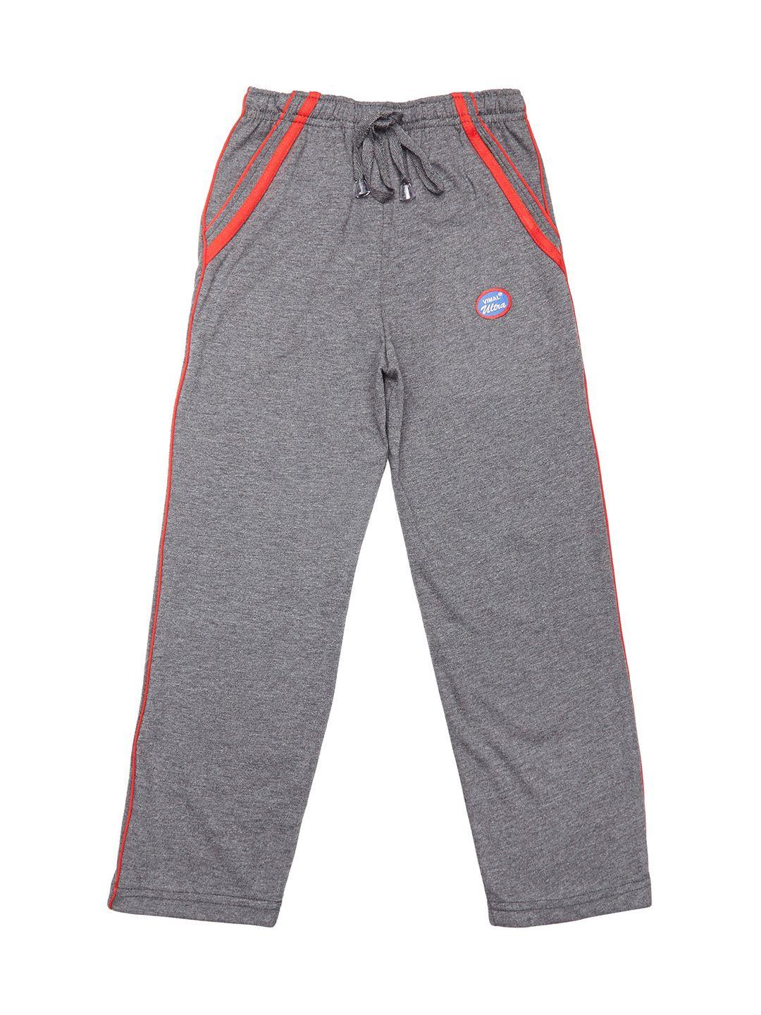 vimal jonney boys grey solid trackpants