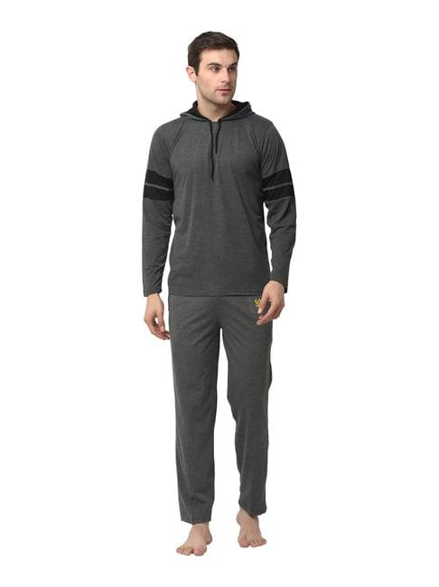 vimal jonney dark grey t-shirt & trackpants