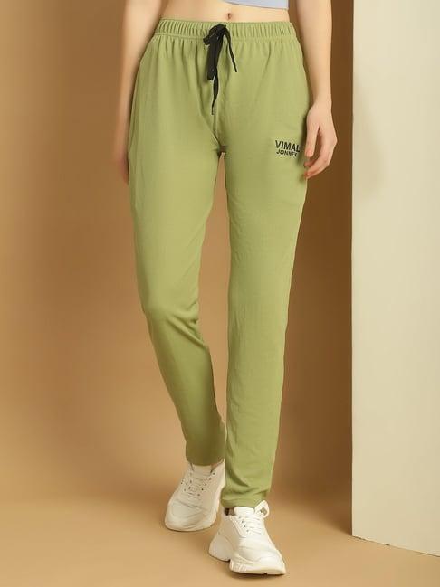 vimal jonney green mid rise sports track pants