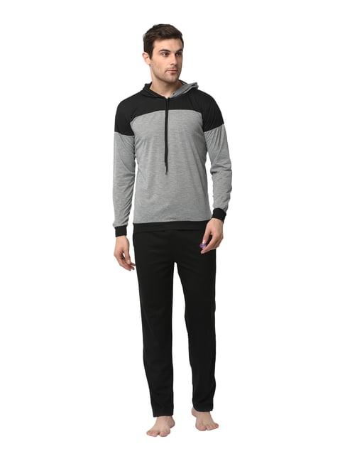 vimal jonney grey & black t-shirt & trackpants