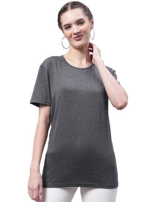 vimal jonney grey cotton textured t-shirt