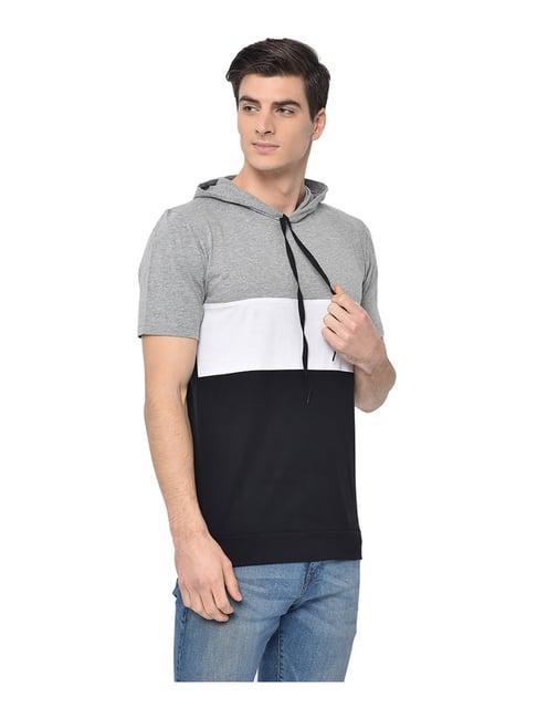 vimal jonney grey hooded t-shirt