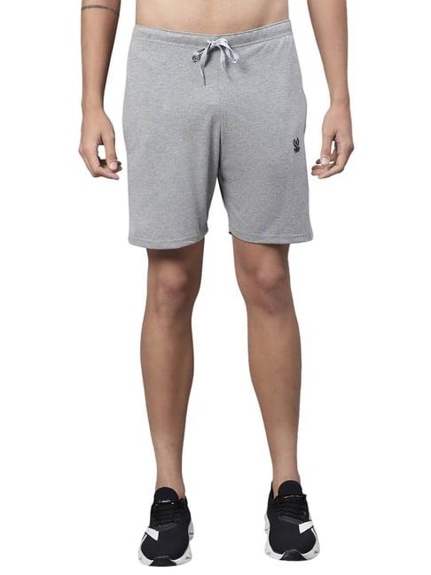 vimal jonney grey melange regular fit shorts