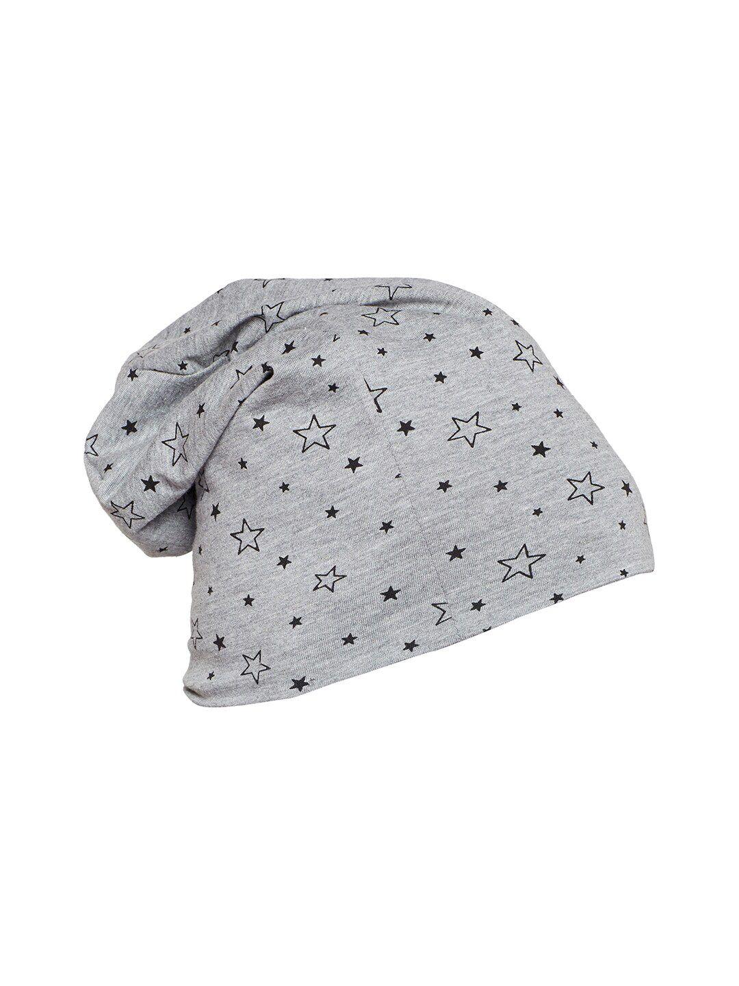 vimal jonney grey printed beanie cap