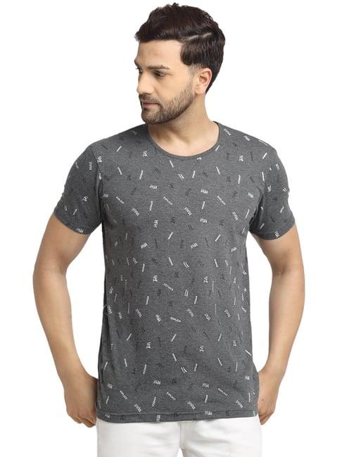 vimal jonney grey printed t-shirt