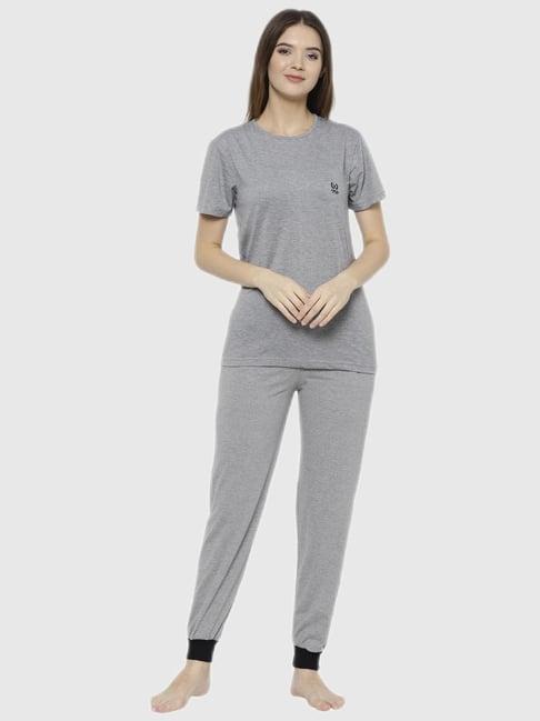 vimal jonney grey regular fit pajama set