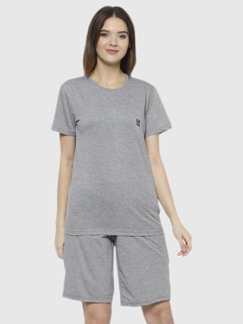 vimal jonney grey regular fit pajama set