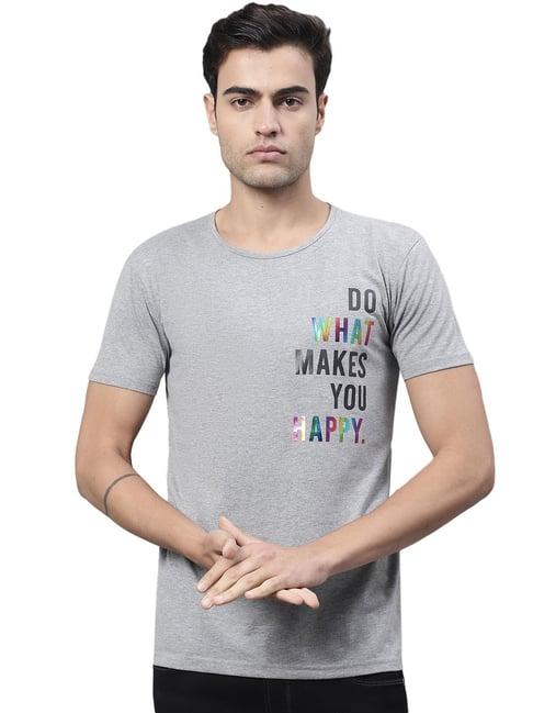 vimal jonney grey regular fit printed t-shirt