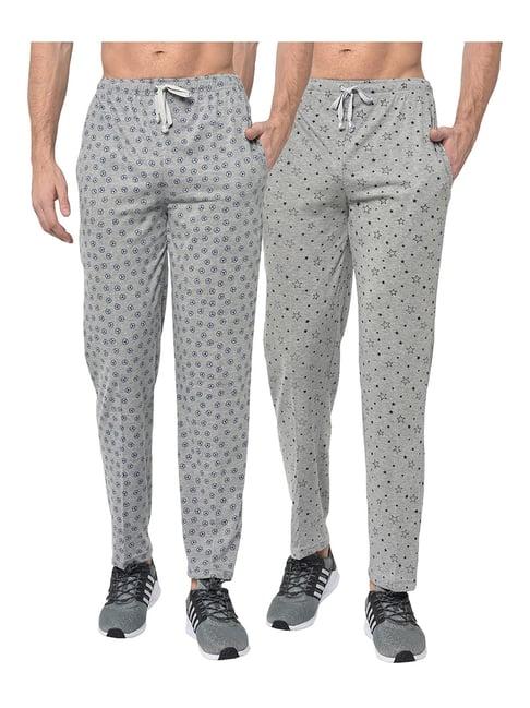 vimal jonney grey regular fit trackpants - pack of 2