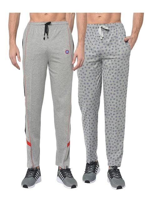 vimal jonney grey regular fit trackpants - pack of 2