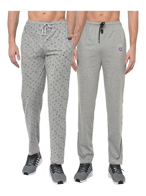 vimal jonney grey regular fit trackpants - pack of 2