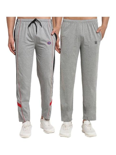 vimal jonney grey regular fit trackpants - pack of 2