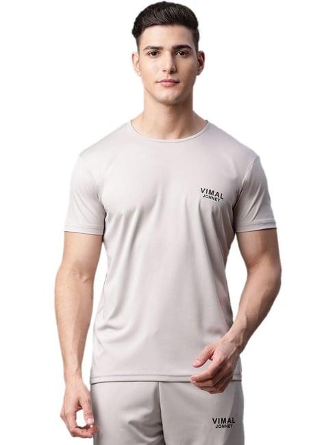 vimal jonney grey slim fit t-shirts