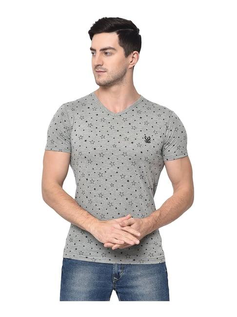 vimal jonney grey v neck t-shirt