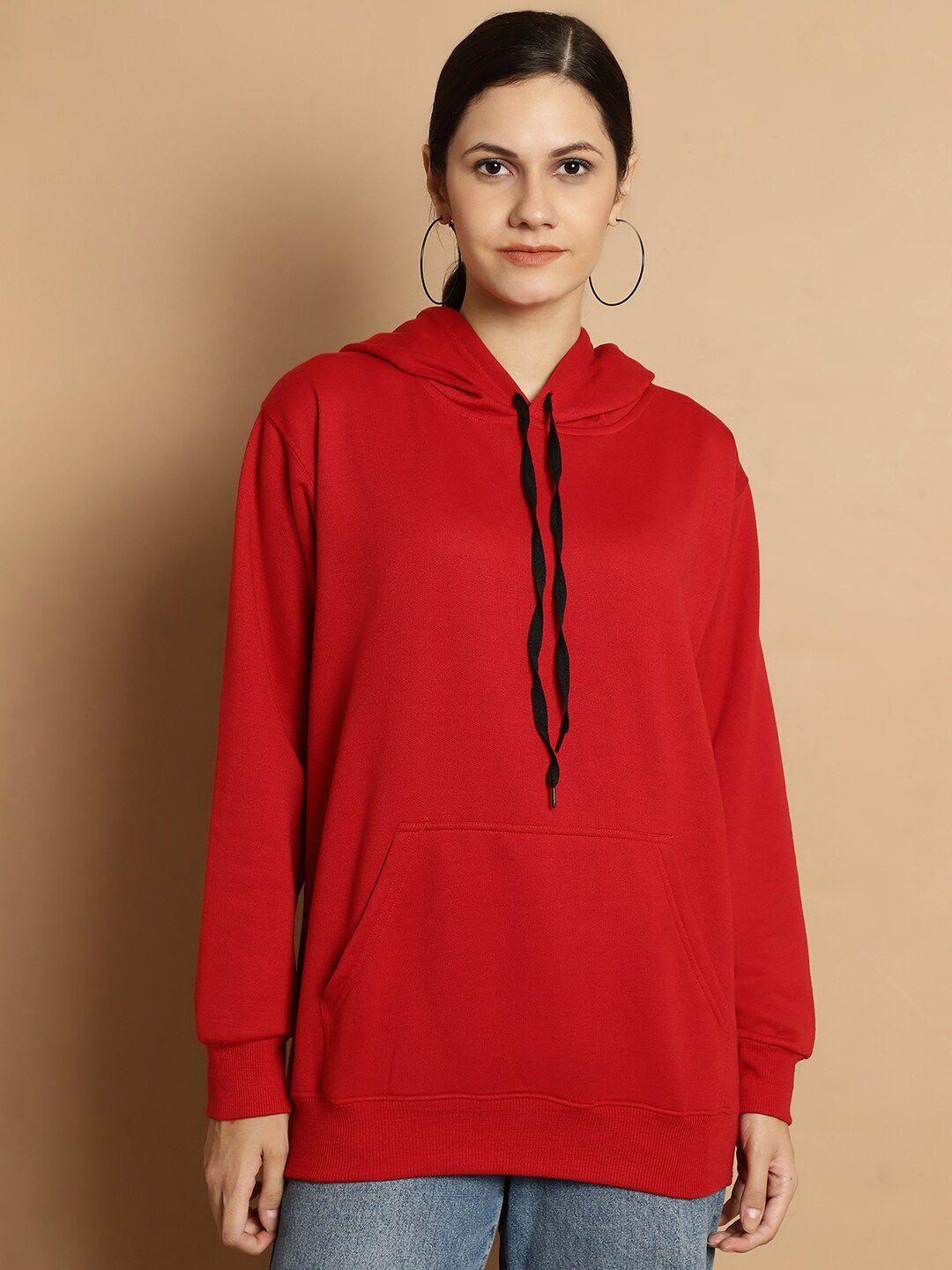 vimal jonney hooded long sleeves front open fleece pullover