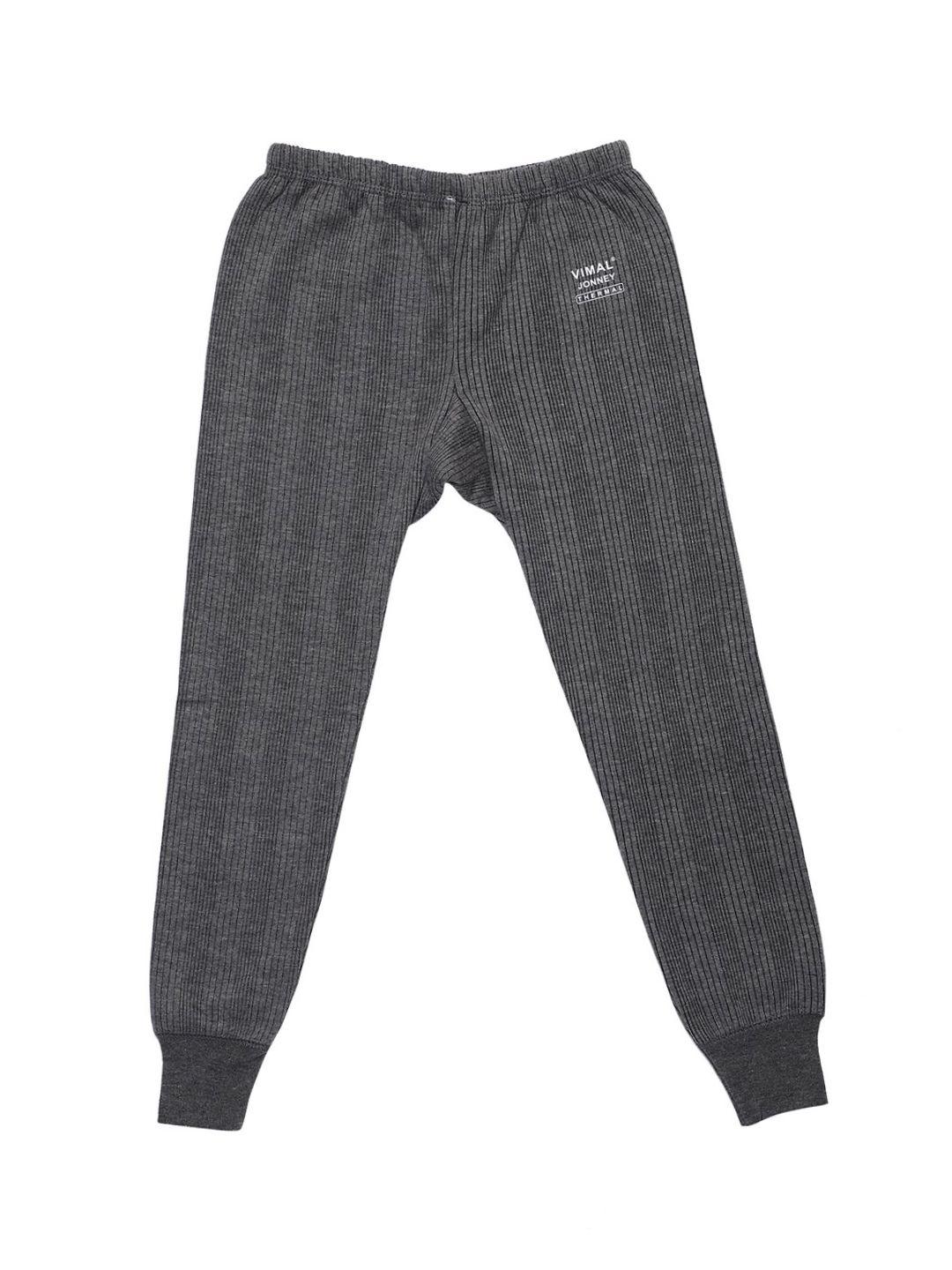 vimal jonney infant kids grey striped cotton thermal bottoms