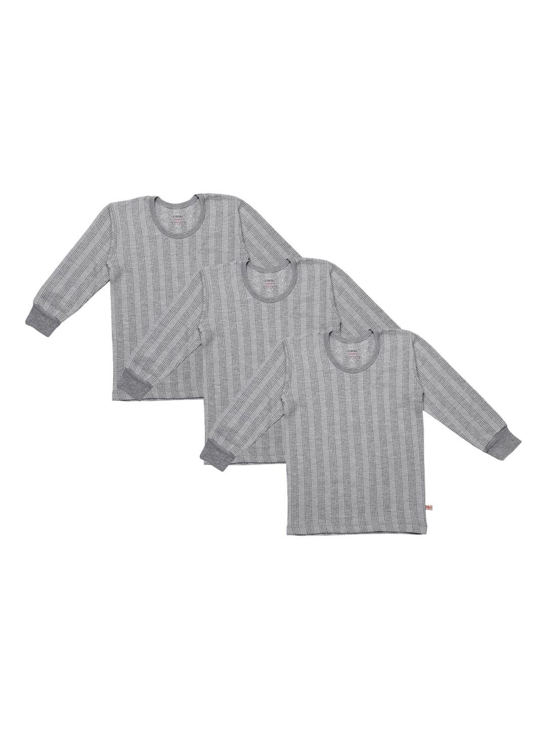 vimal jonney infant kids pack of 3 striped cotton thermal tops
