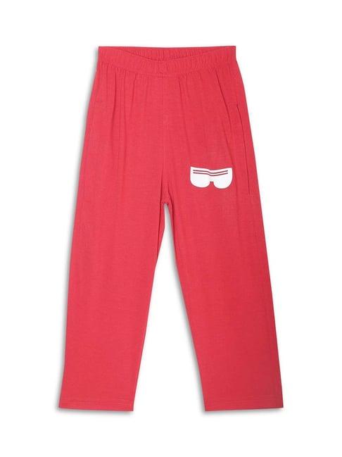 vimal jonney kids red printed trackpants