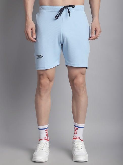 vimal jonney light blue regular fit shorts