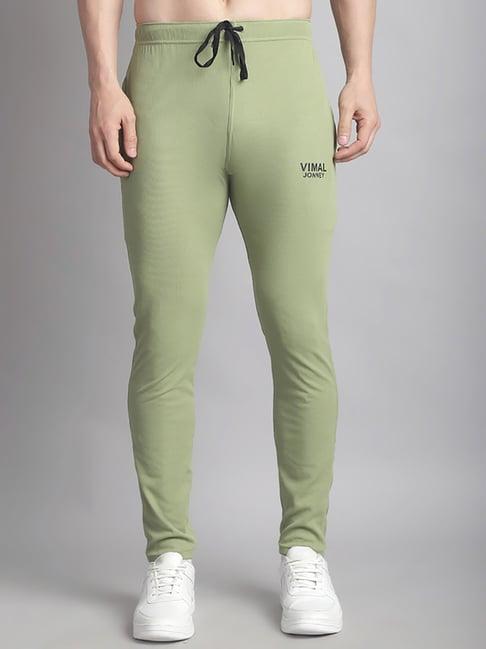 vimal jonney light green regular fit trackpants