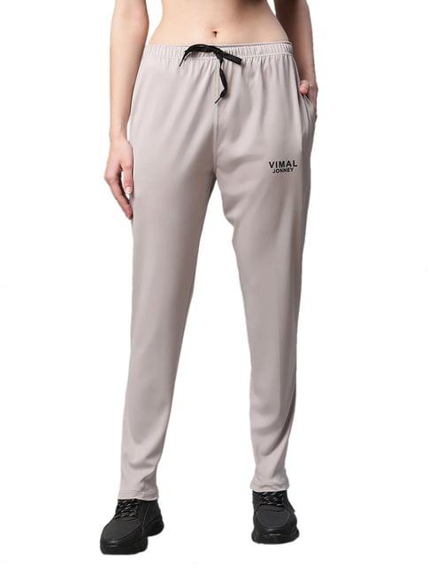 vimal jonney light grey slim fit track pants