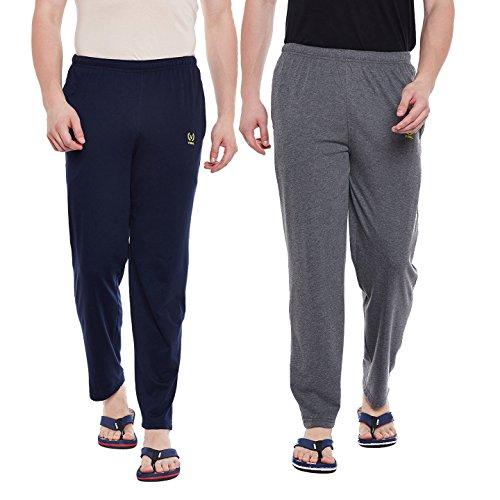 vimal jonney men's cotton regular fit track pants (dd10ndd10a-xl, multicolor) - pack of 2