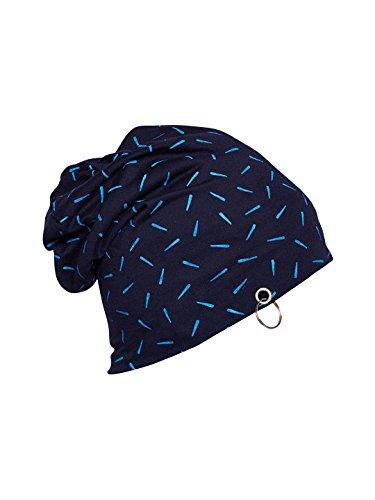 vimal jonney men's scarf (ring_cap_prt-no.3-nvy_01_navy blue_free size)