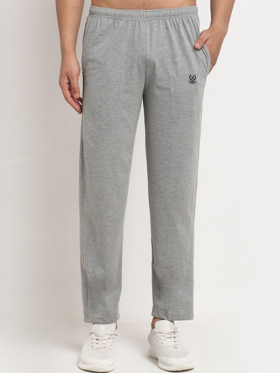 vimal jonney men grey solid track pants