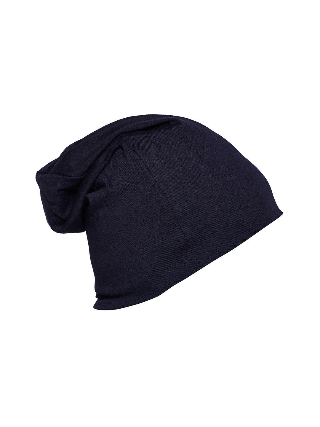 vimal jonney men navy blue solid beanie