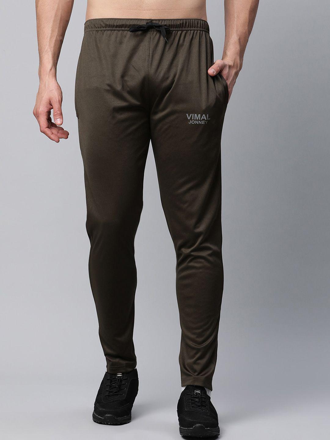 vimal jonney men olive solid track pants