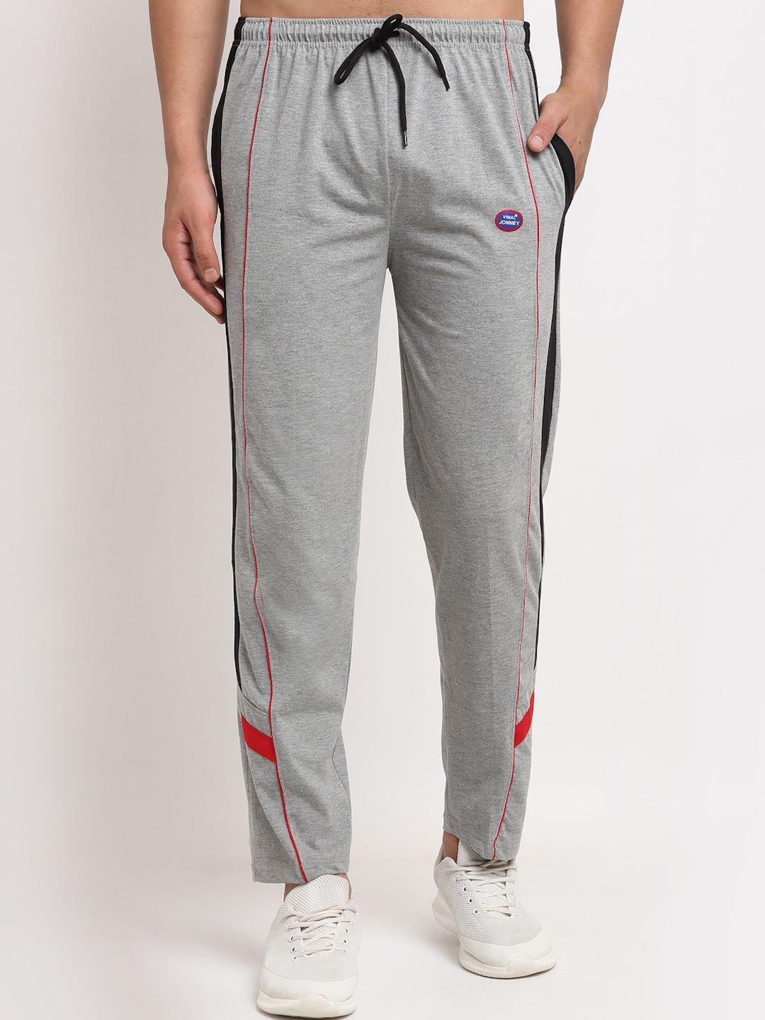 vimal jonney men solid grey track pants