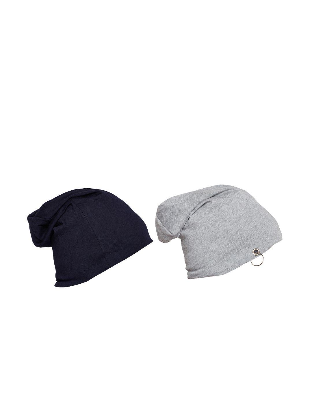 vimal jonney men solid pack of 2 beanie cap