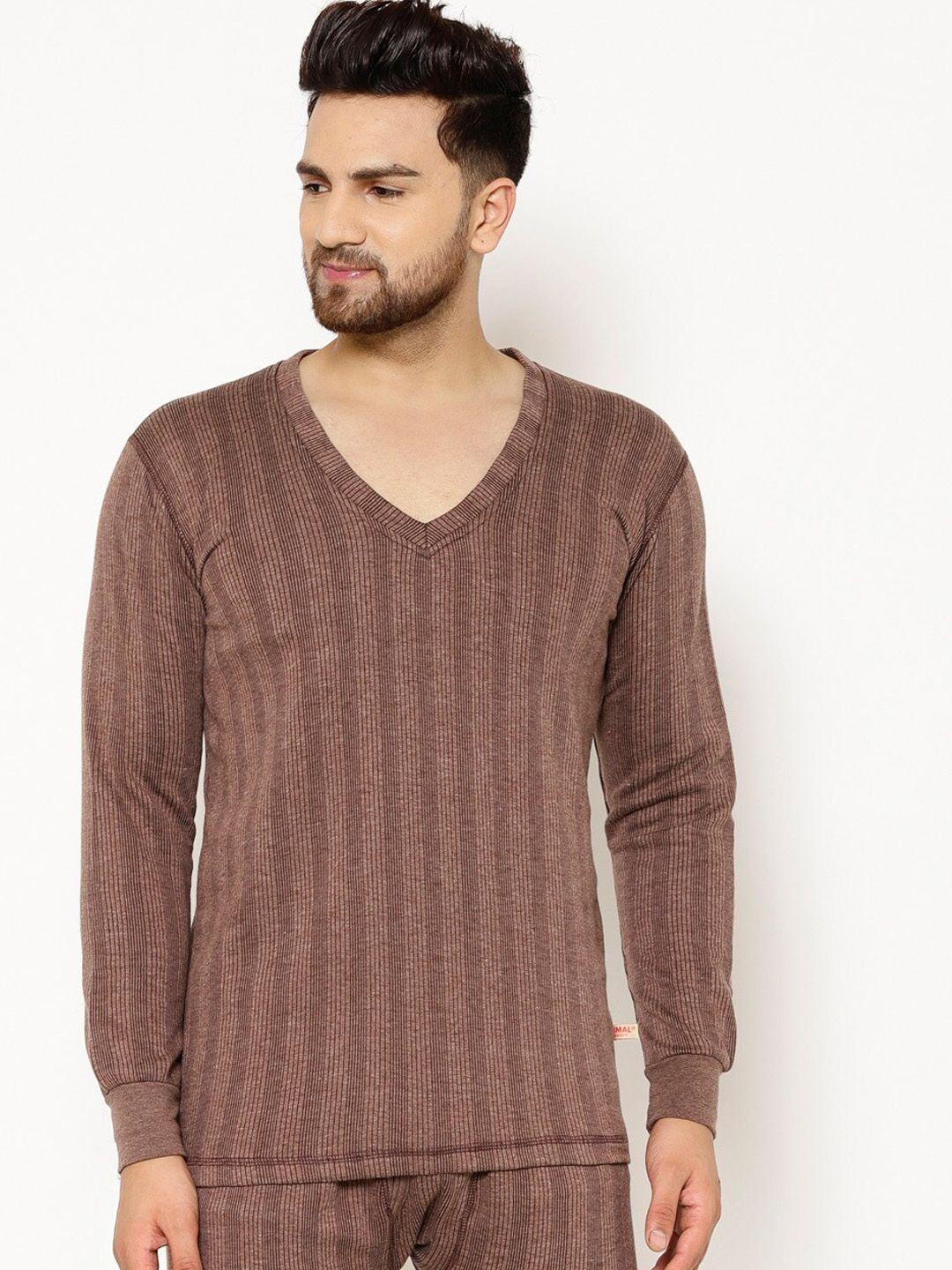 vimal jonney men striped cotton thermal tops