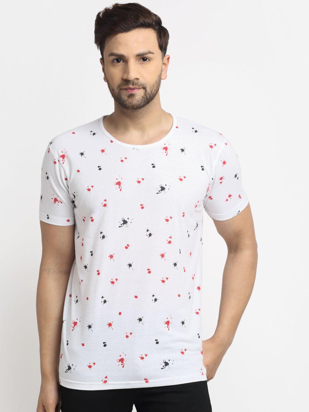 vimal jonney men white printed t-shirt