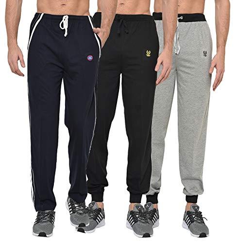 vimal jonney multicolor cotton trackpants for men's(pack of 3)