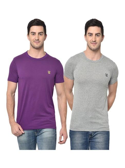 vimal jonney multicolor crew t-shirt - pack of 2