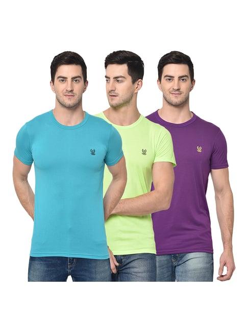 vimal jonney multicolor crew t-shirt - pack of 3