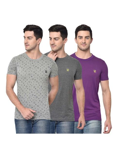 vimal jonney multicolor crew t-shirt - pack of 3