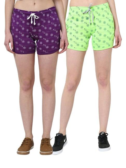vimal jonney multicolor print shorts pack of 2