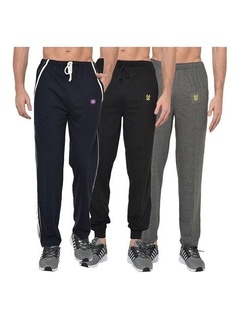 vimal jonney multicolor regular fit joggers & trackpants - pack of 3