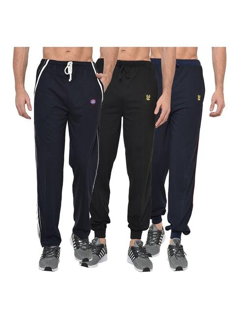 vimal jonney multicolor regular fit joggers & trackpants - pack of 3