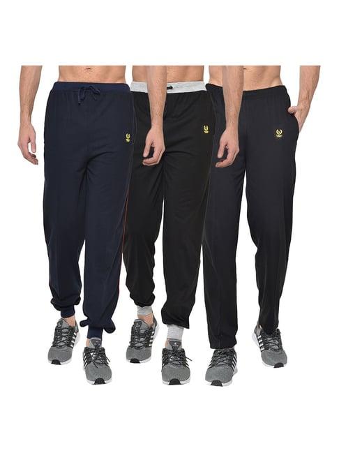 vimal jonney multicolor regular fit joggers & trackpants - pack of 3