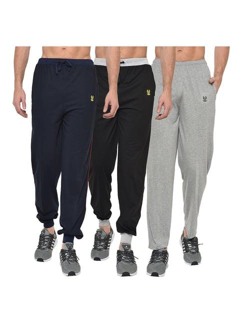 vimal jonney multicolor regular fit joggers & trackpants - pack of 3