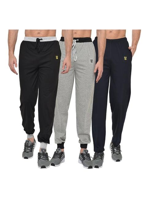 vimal jonney multicolor regular fit joggers & trackpants - pack of 3