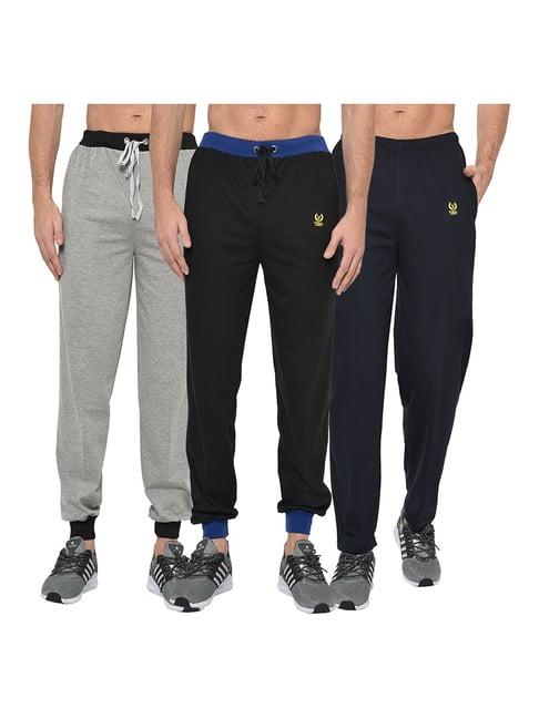 vimal jonney multicolor regular fit joggers & trackpants - pack of 3