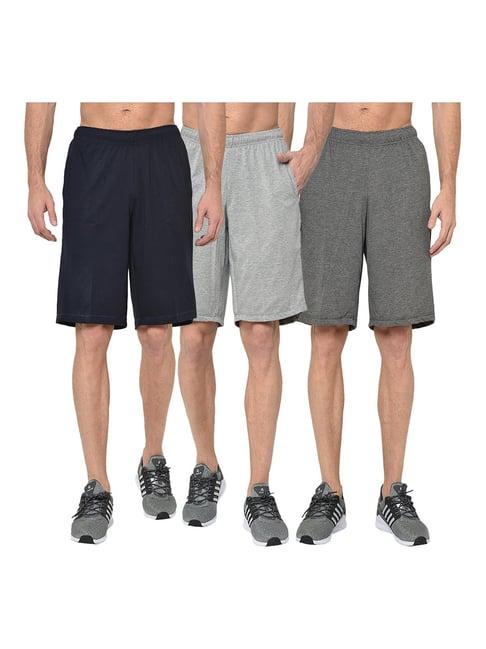 vimal jonney multicolor regular fit shorts - pack of 3