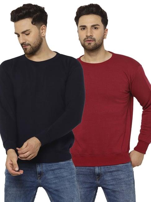 vimal jonney multicolor regular fit sweatshirt - pack of 2