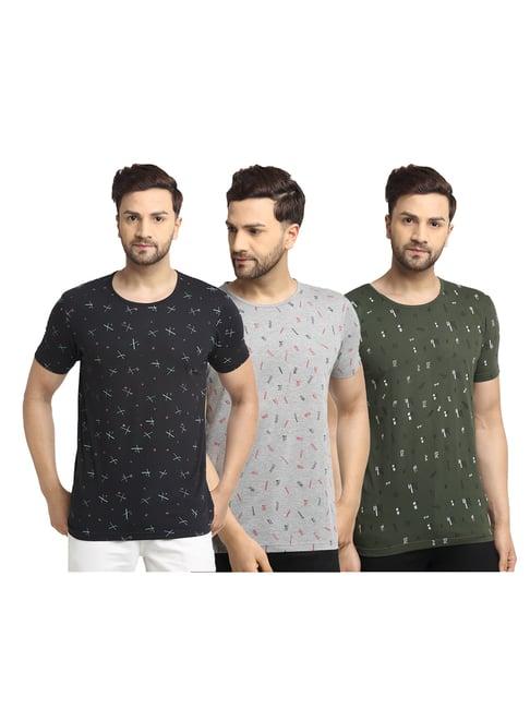 vimal jonney multicolor round neck t-shirt (pack of 3)